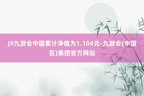 J9九游会中国累计净值为1.104元-九游会(中国区)集团官方网站