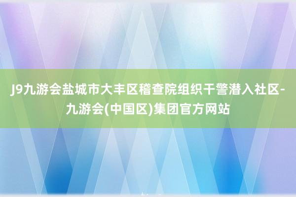 J9九游会盐城市大丰区稽查院组织干警潜入社区-九游会(中国区)集团官方网站
