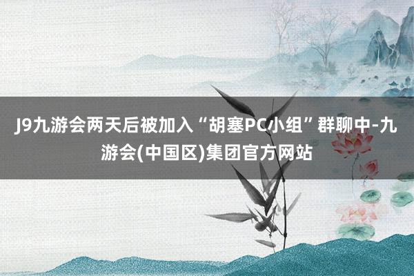 J9九游会两天后被加入“胡塞PC小组”群聊中-九游会(中国区)集团官方网站